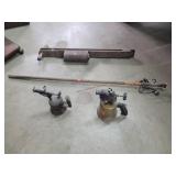 2- Brass Blow Torches, Old Planter, Mop Wringer