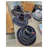 3- Vintage 10' Ceramic Insulators & 1- 7'