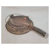 Wards Cast Iron Waffle Iron, 8' Diameter
