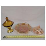 Jeannette Butter Dish, Indiana Carnival Bowl ++