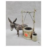 Cast Aluminum Donkey Ashtray
