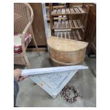 Vintage V Shelf, Basket End Table