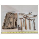 Iron Spike Bar, Anvil Hardie, Antique Tools