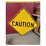 Yellow 30' Caution Traffic Sign