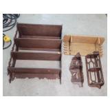3- Wooden Shelf Units
