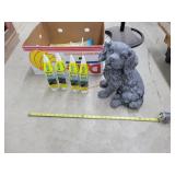 14' Chalkware Dog & Mole And Gopher Bait