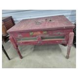 Antique Wooden Uncubator Cabinet 28x42x29t