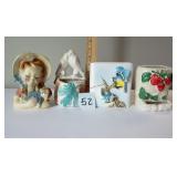 4 Vintage Wall Pockets