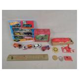 IH Adv. Ruler, Hotwheels Pack, & Harley Ornament