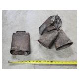 3- Antique Cow Bells