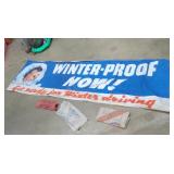 Vintage 112' Banner, Pioneer Seed Bag & More