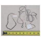 Sterling Bracelet & 2- PL Necklaces