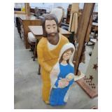 Vintage Lighted 40' Joseph, Mary & Babe Display
