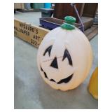 Vintage Plastic Lighted 24'H Pumpkin Yard Display