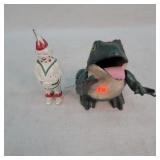 Cast Iron Turtle Mechanical Bank & Cast Iron Clown