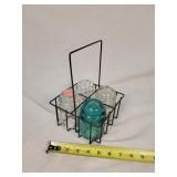 4- Glass Insulators In Wire Caddy