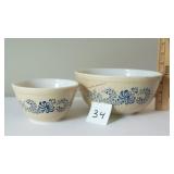 2 Pyrex Mixing Bowls