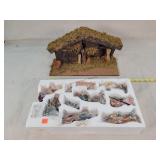Eleven Piece Nativity Set, 15' W