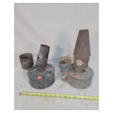 2- Antique Miller Oil Heater Lamps