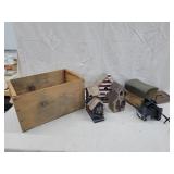 Vintage Camera, Birdhouses & Wooden Box