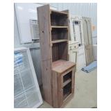 Vintage Barnwood Hutch With Wire Mesh Doors