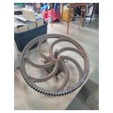 Large Cast Iron Gear Wheel, 25' Diameter