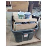 Large Tote Of 4' Flower Pots , Assorted Colors