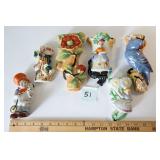 6 Vintage Wall Pockets