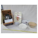 Large Lot Of Enamel Wear Tv Trays & More