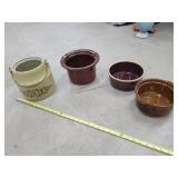 Mammoth Cook Jar & 3 Other Pottery Pieces