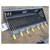 Land Honor Skid Steer 8 Tooth Rock Bucket 72"