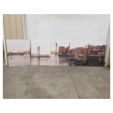 Lot - (5) 'Portsmouth Scenes' Wall Hangings