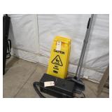 Lot - Vacuum, Broom, Caution Signs