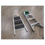 Lot - Werner 4' Ladder & Step Stool