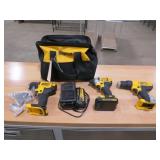 Lot - DeWalt Drill, Driver, Heat Gun w/ Battery &