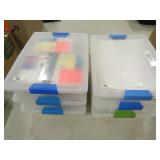 Lot - (6) Bins Misc. Office Supplies