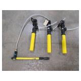 Lot - 3 Air Aspirating Foam Nozzles & 1 Fire Pump