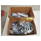 2 Boxes (Wire, Clamps, Hooks, Etc.)