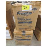 2 Boxes of Medline Surgical Gowns Size L + XL