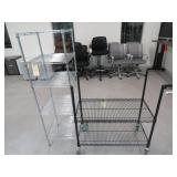 Lot - (2) Misc. Wire Racks