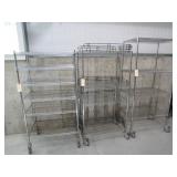 Lot - (3) 24' x 36' Rolling Stock Carts