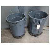 Lot - (2) 20-Gallon Barrels w/ Dollies