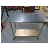 24' x 48' 2-Tier SS Mobile Worktable