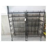 Lot - (2) Uline 24' x 36' Mobile Storage Racks