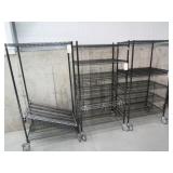 Lot - (3) 24' x 36' Rolling Stock Carts
