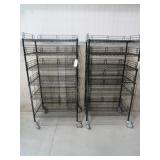 Lot - (2) Uline 24' x 36' Rolling Stock Carts