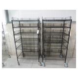Lot - (2) Uline 24' x 36' Rolling Stock Carts