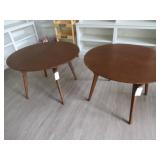 (2) 45' Round Wooden Tables