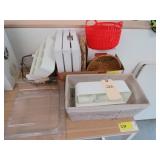 Lot - Kitchen Organizers, Storage Bins, Etc.
