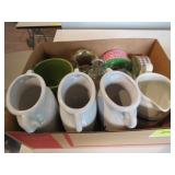 Box Lot - Vases Pitchers, Ribbon